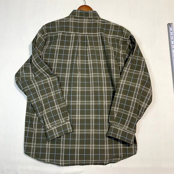 Stetson Men's Plaid Button-Up Shirt Contrasting Cuff and Collar Trim - Size L - Picture 3 of 10